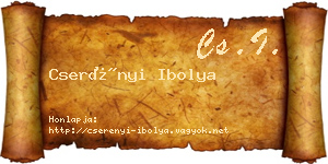 Cserényi Ibolya névjegykártya