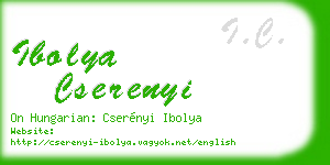 ibolya cserenyi business card